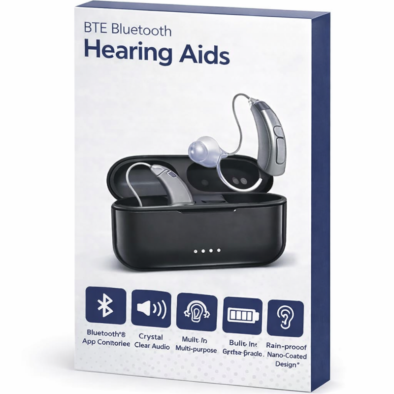 OTC Hearing Aids for Seniors: 80h Standby, One-Button, Comfortable with Clear Sound & Noise Reduction