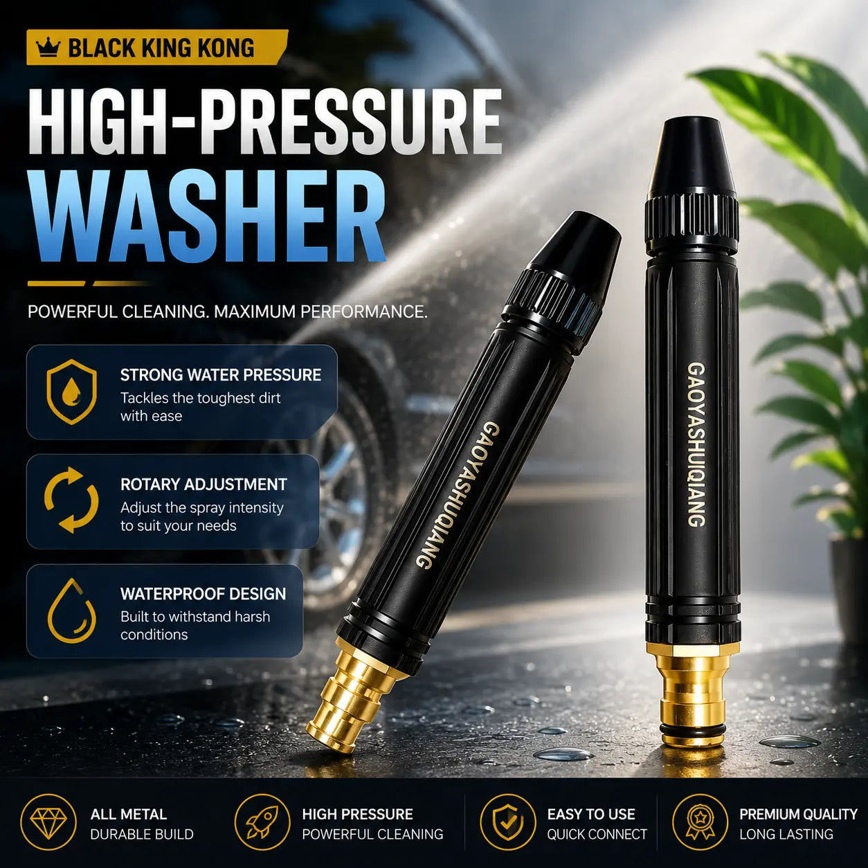Powerful High-Pressure Water Gun for Car Cleaning