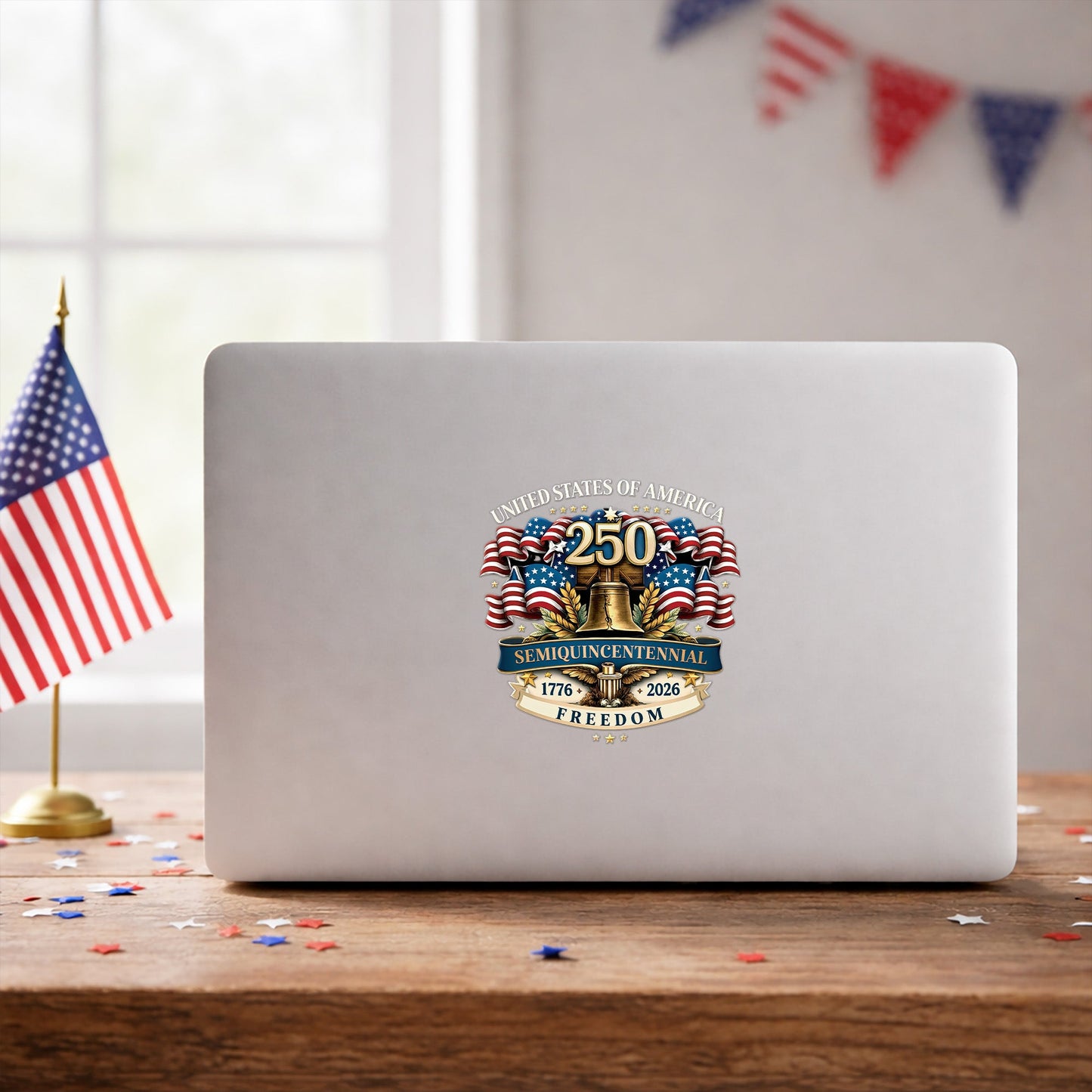 250th Anniversary Decal, United States Of America Semiquincentennial Freedom Car Sticker