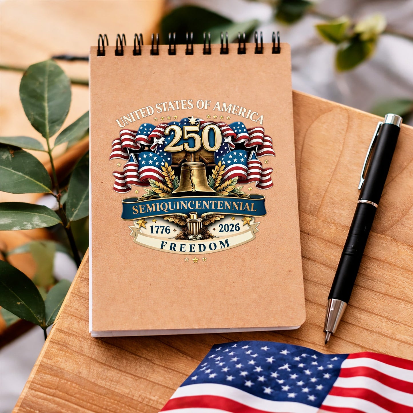 250th Anniversary Decal, United States Of America Semiquincentennial Freedom Car Sticker