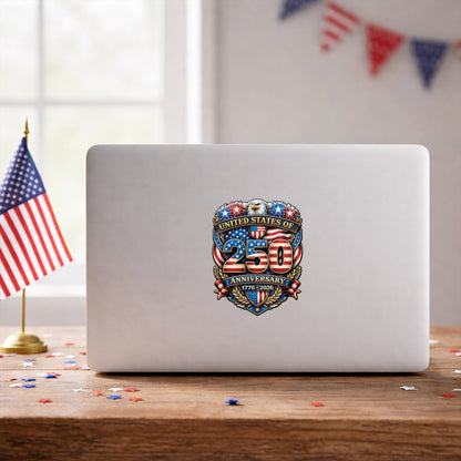 USA 250th Anniversary Eagle Decal – American Flag 1776-2026 Patriot Sticker for Car