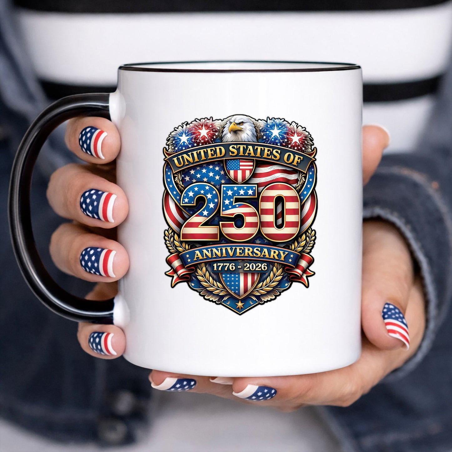USA 250th Anniversary Eagle Decal – American Flag 1776-2026 Patriot Sticker for Car