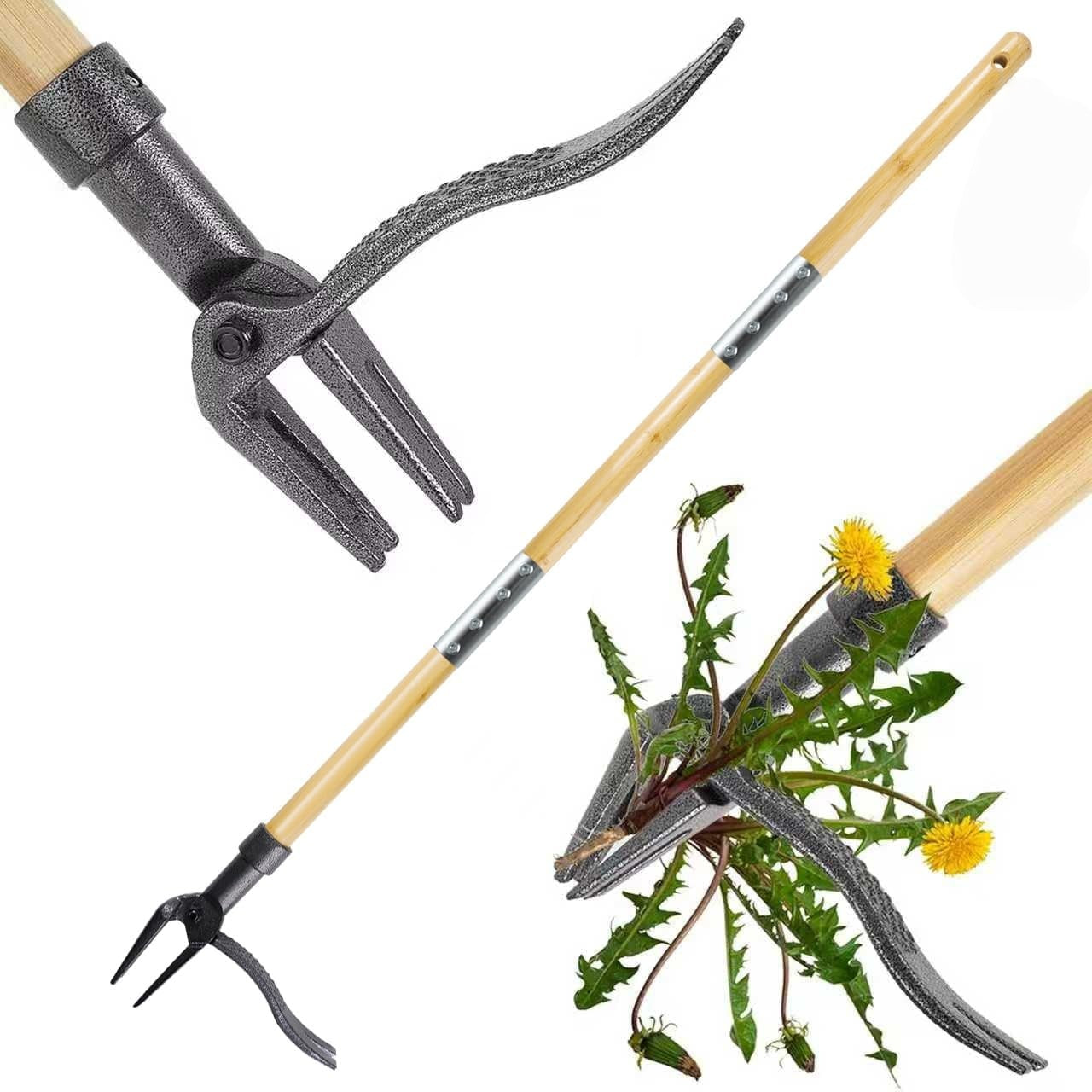 😲No More Bending, Easy Weeding🌿Detachable Stand Up Weed Puller Tool