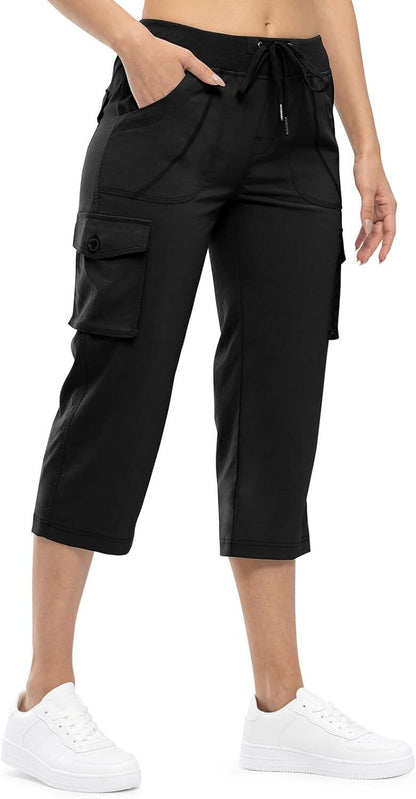 🔥Last Day Promotion⚡Women's Outdoor Lightweight Cargo Capris Pants 6 Pockets Casual Outdoor Trip Loose Shorts