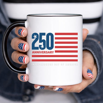 250th Anniversary Independence Day Decal American Flag Patriotic USA Car Sticker