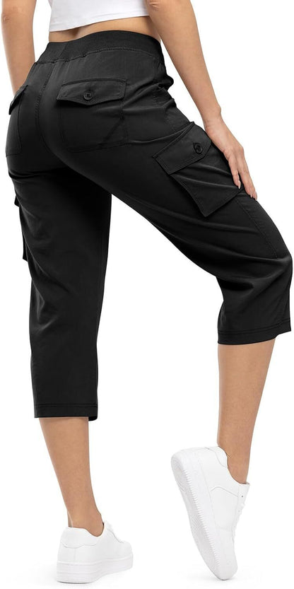🔥Last Day Promotion⚡Women's Outdoor Lightweight Cargo Capris Pants 6 Pockets Casual Outdoor Trip Loose Shorts