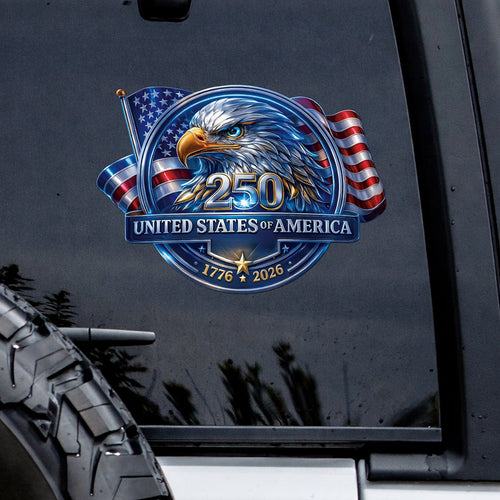 USA 250th Anniversary Eagle Decal – United States of America 1776–2026 Patriotic Sticker