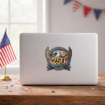 American Eagle 250th Anniversary Decal – 1776-2026 USA Commemoration Sticker for Car
