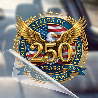 USA Eagle Flag 250th Anniversary Decal 1776-2026 Patriotic Sticker