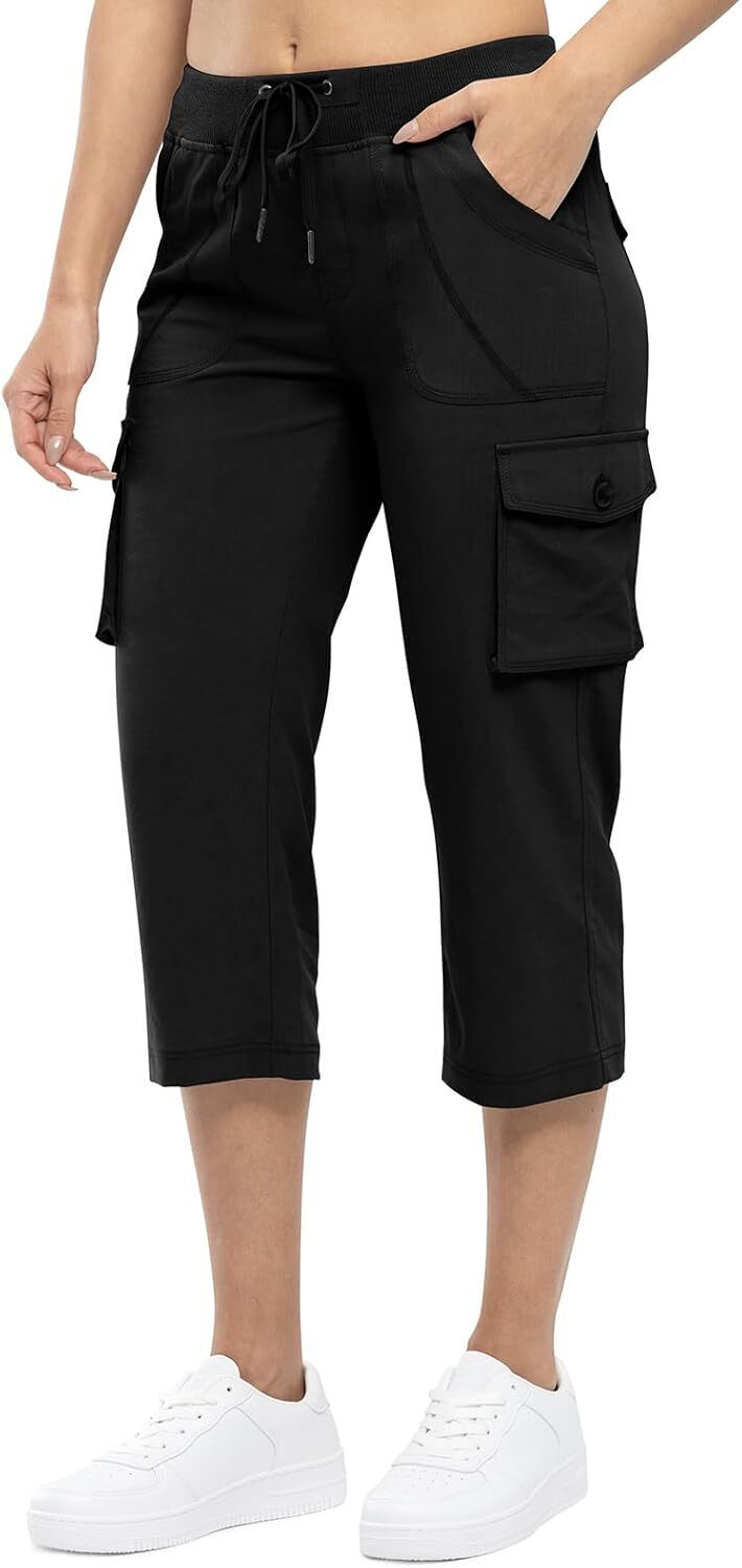 🔥Last Day Promotion⚡Women's Outdoor Lightweight Cargo Capris Pants 6 Pockets Casual Outdoor Trip Loose Shorts