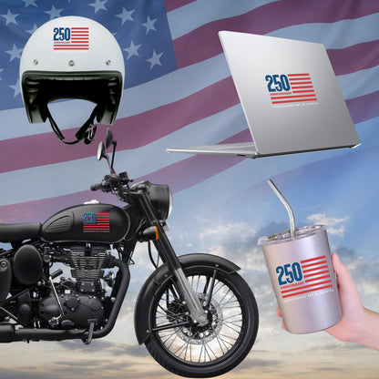 250th Anniversary Independence Day Decal American Flag Patriotic USA Car Sticker