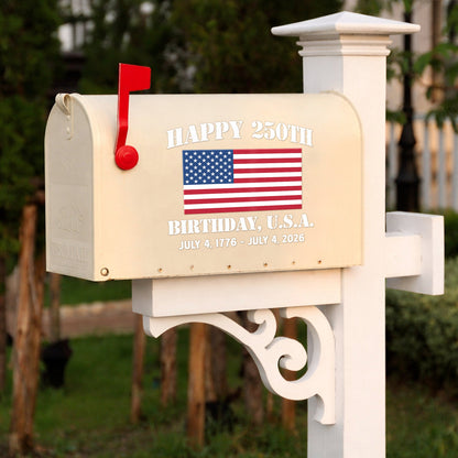 USA 250th Anniversary Decal – Happy Birthday American Flag Sticker for Car