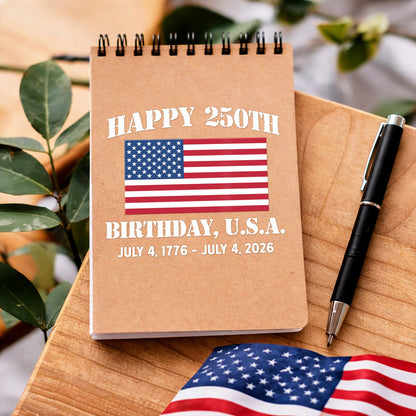USA 250th Anniversary Decal – Happy Birthday American Flag Sticker for Car