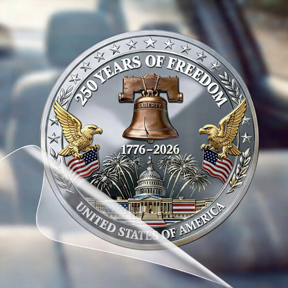 USA 250 Years of Freedom Decal – Capitol Building, Eagle, and Liberty Bell 1776-2026