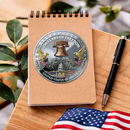 USA 250 Years of Freedom Decal – Capitol Building, Eagle, and Liberty Bell 1776-2026