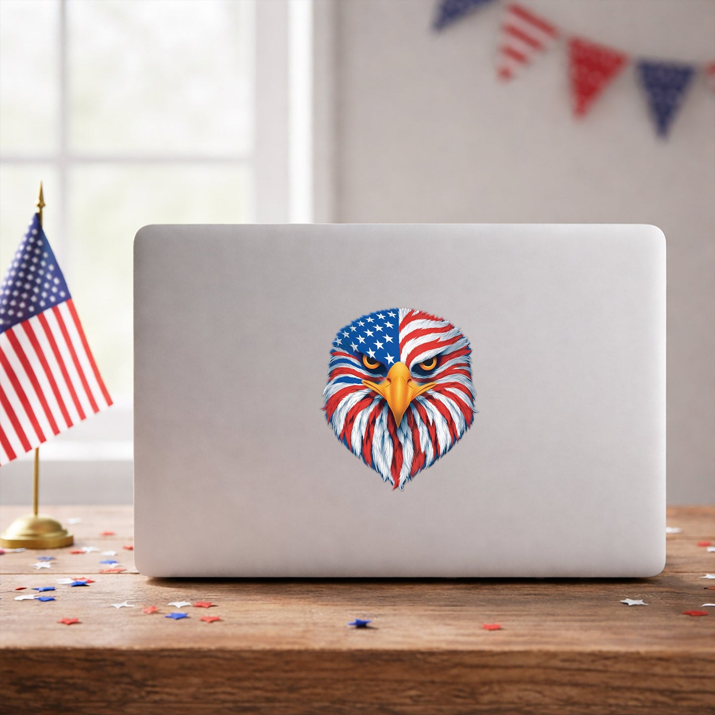 250th Anniversary USA Decal – American Eagle with Flag Design for Car, Window