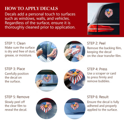250th Anniversary USA Decal – American Eagle with Flag Design for Car, Window