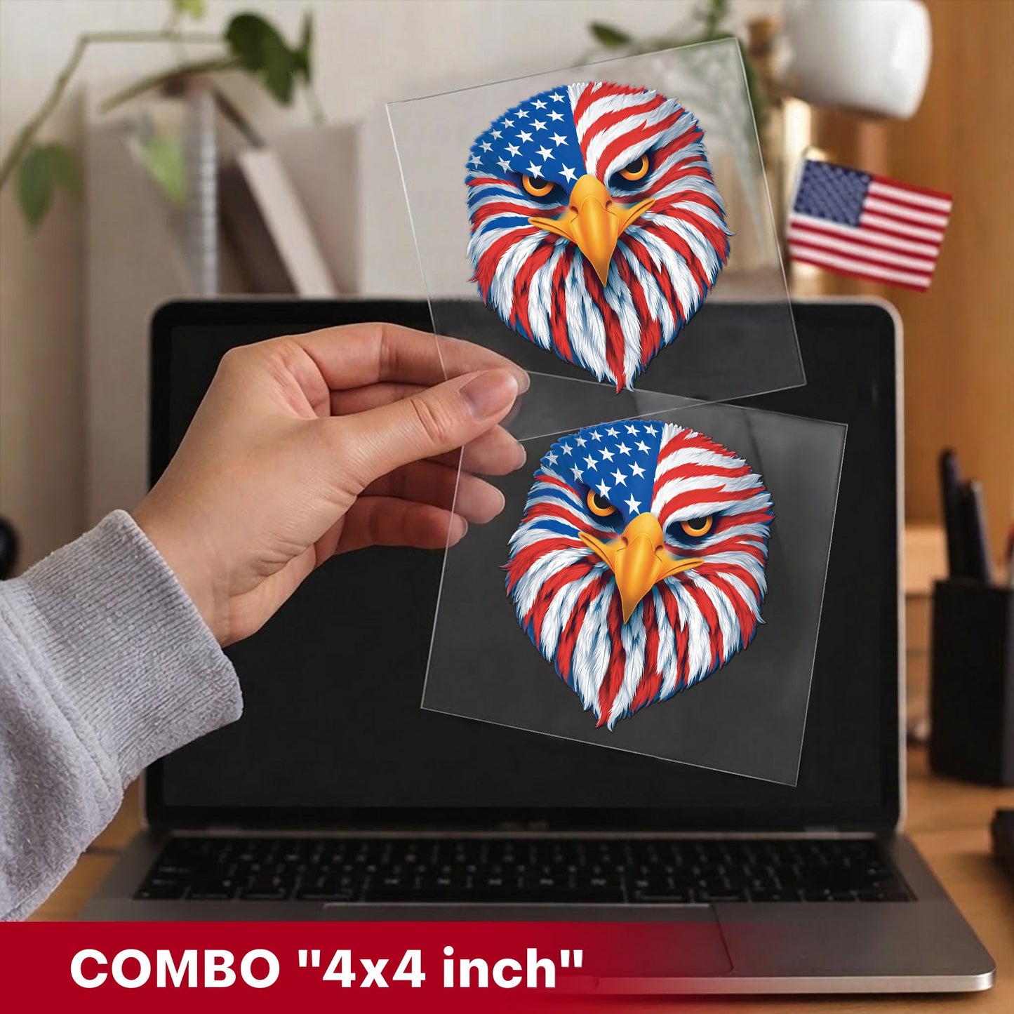 250th Anniversary USA Decal – American Eagle with Flag Design for Car, Window