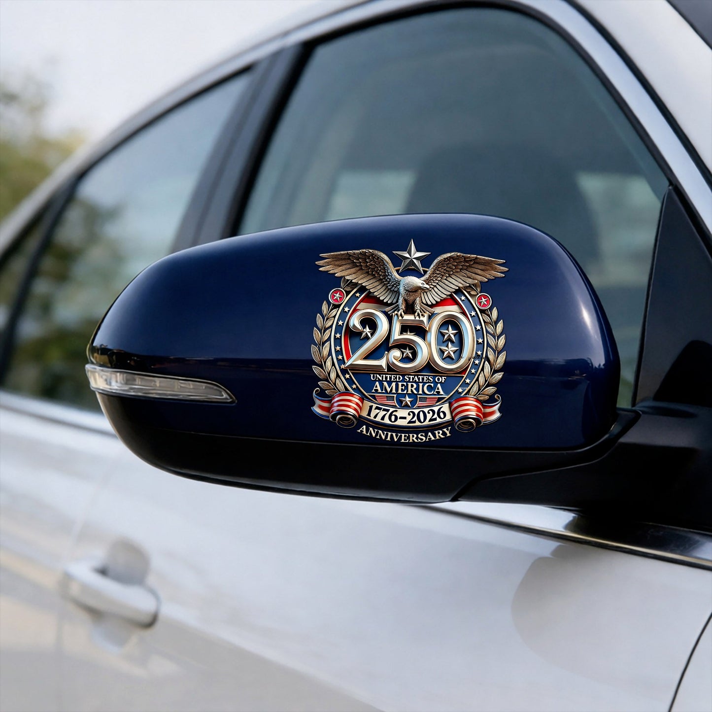 250th Anniversary Decal, United States Of America Eagle Patriotic Car Sticker