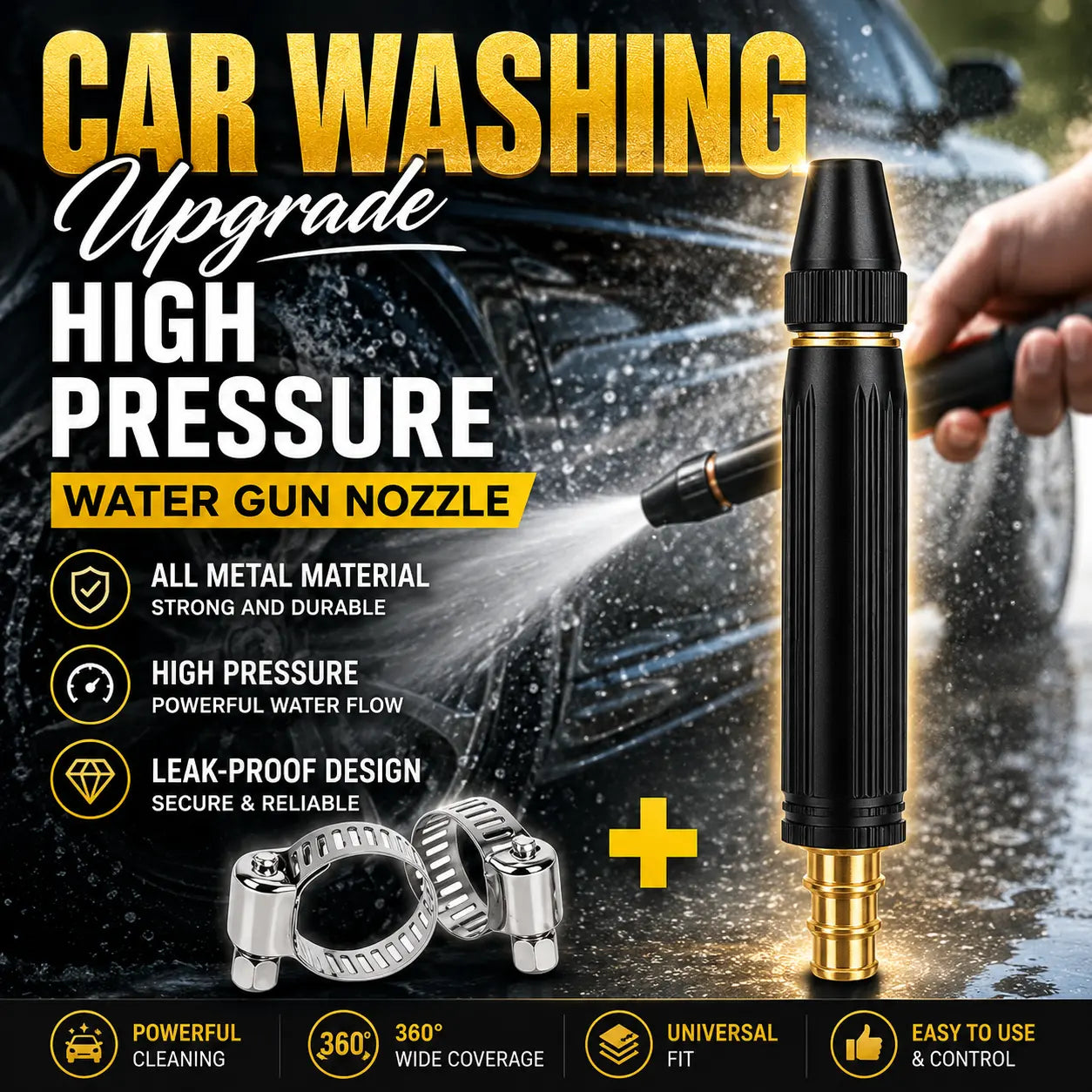 Powerful High-Pressure Water Gun for Car Cleaning