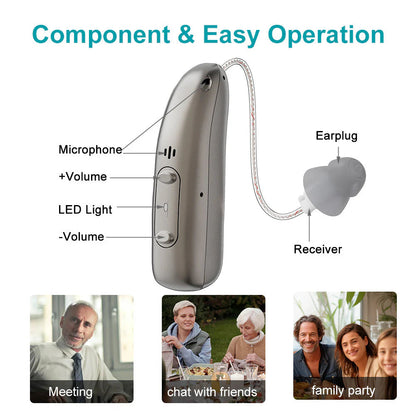 OTC Hearing Aids for Seniors: 80h Standby, One-Button, Comfortable with Clear Sound & Noise Reduction
