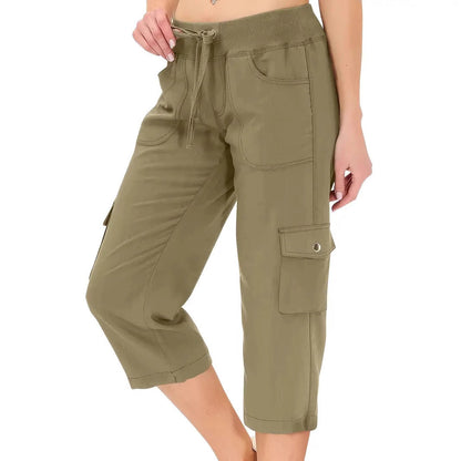 🔥Last Day Promotion⚡Women's Outdoor Lightweight Cargo Capris Pants 6 Pockets Casual Outdoor Trip Loose Shorts