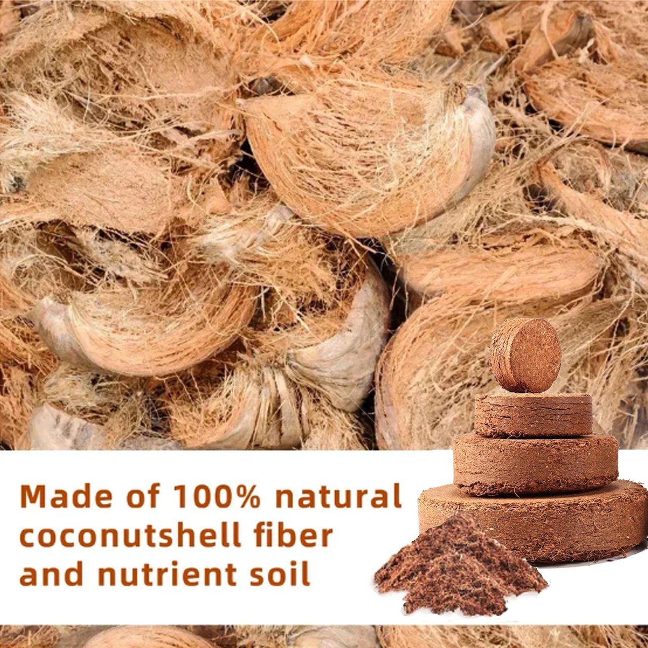 🔥LAST DAY 50% OFF🌱Premium Organic Coconut Coir Bricks for Plants